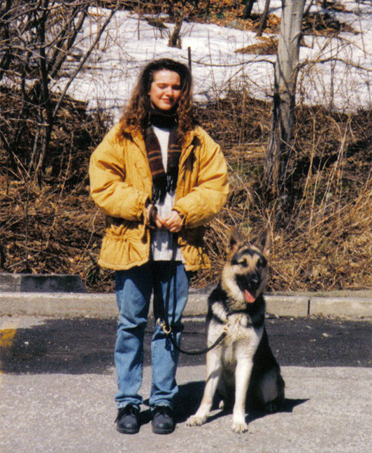 Karyne maître chien et son berger allemand
