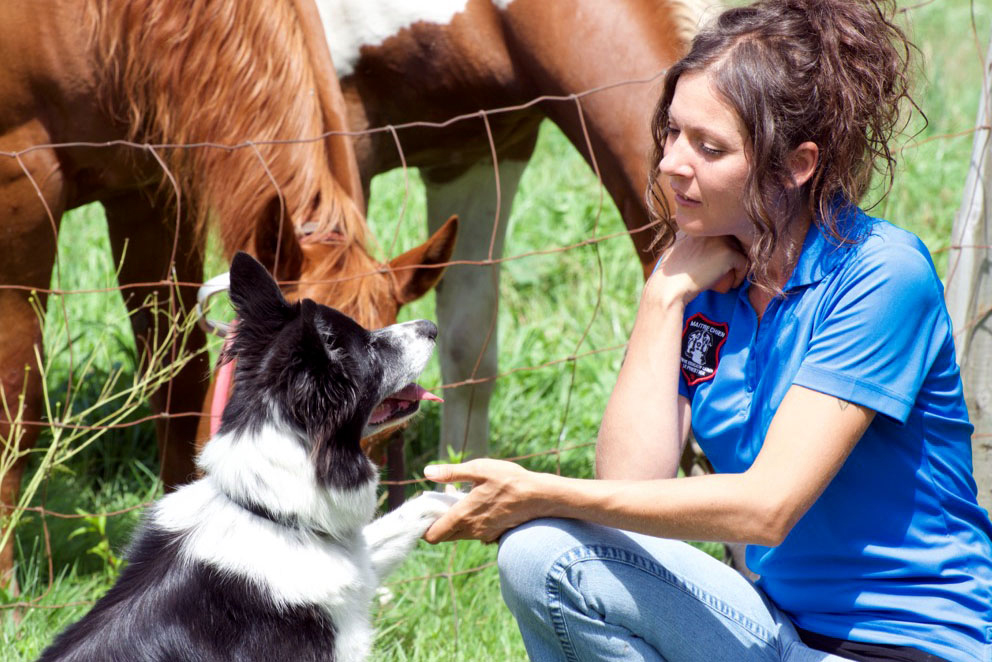 Karyne Millette maître chien et sa chienne Kenny